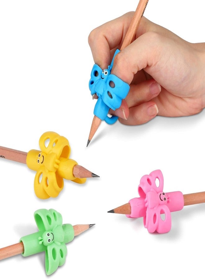 AIMERS Two Finger Pencil Gripper for Kids & Adults | Handwriting Posture Correction Tool | Pencil Grip for Toddlers, Preschoolers, & Students | Multicolor Set of 3 | Special Needs Handwriting Aid - Image 4